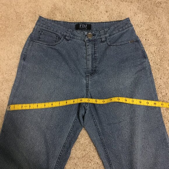 French Dressing Diamond Dot Print Jeans Blue With Light Jeans - Picture 13 of 16